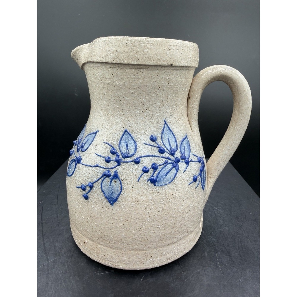 🫐✨ Salmon Falls Stoneware 1999 Blueberry Vine 16 oz Pitcher ✨🫐